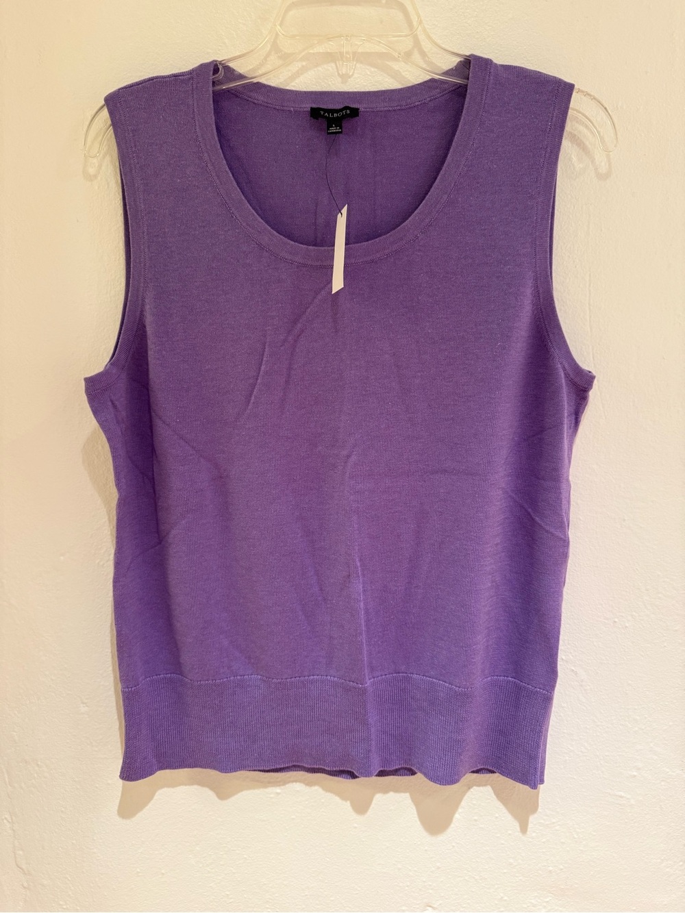 🟣 NWT Talbots Charming Shell, Purple, Size L